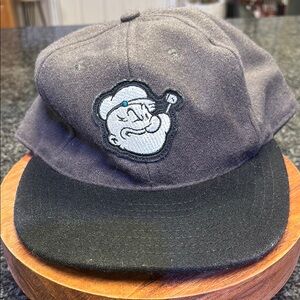 Ebbets Field Flannels Gray and Black Cartoon Cap